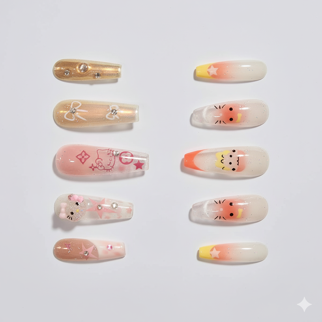 Cartoon nails(10 pieces per bag)
