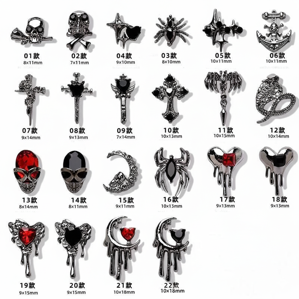 Vintage Dark Gothic Chrome Hearts Metal Cross